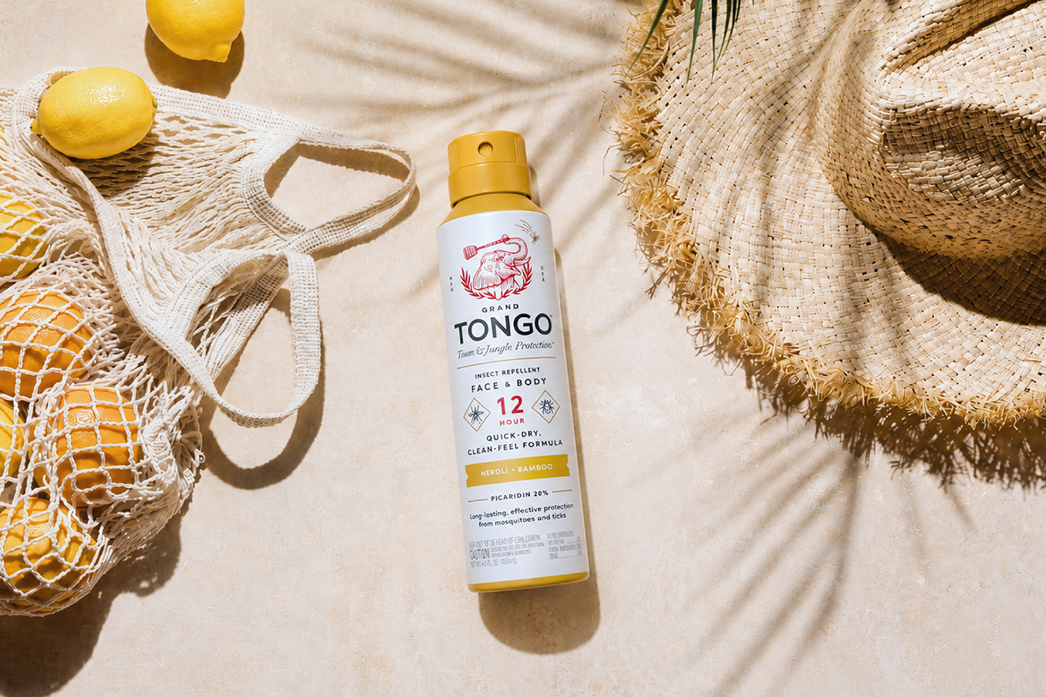 Grand Tongo Insect Repellent Neroli & Bamboo at a picnic 