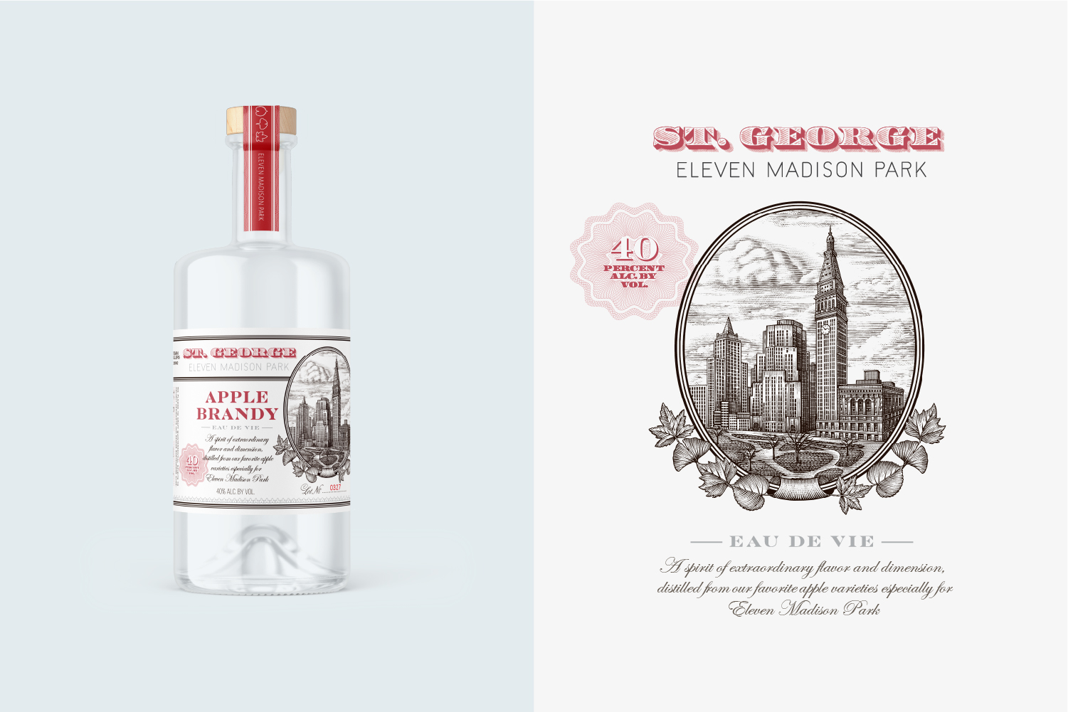 St. George Spirits Apple Brandy developed for 11 Madison Park.