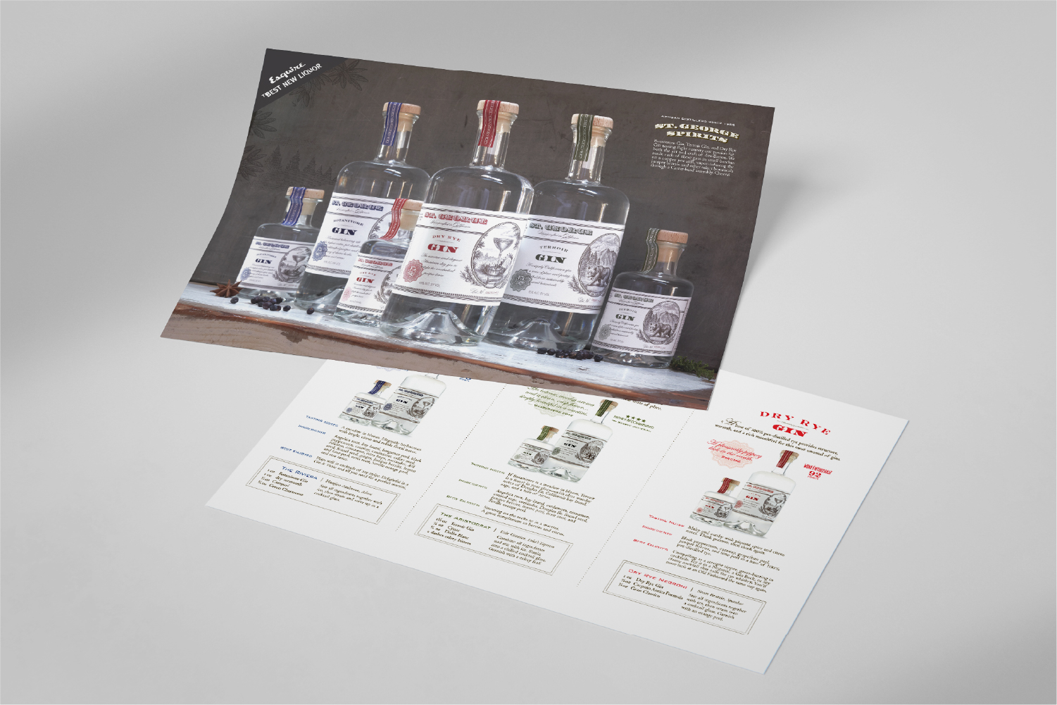 St. George Spirits gin sell sheet.