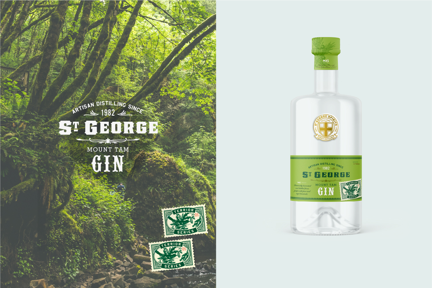 St. George Spirits Mount Tam Gin, Terrior Series concept