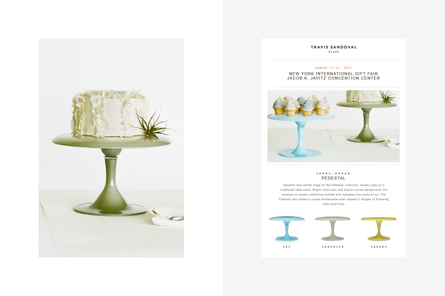 Email campaign for Travis Sandoval launch at New York City Gift Fair.