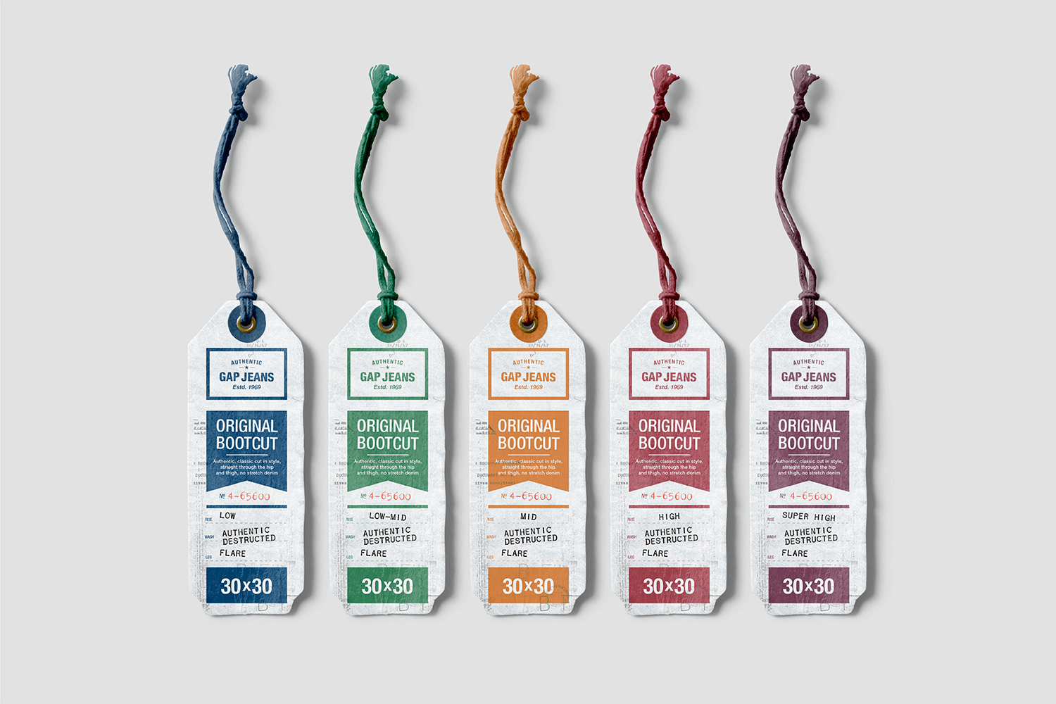 Gap Jeans original bootcut hangtags.